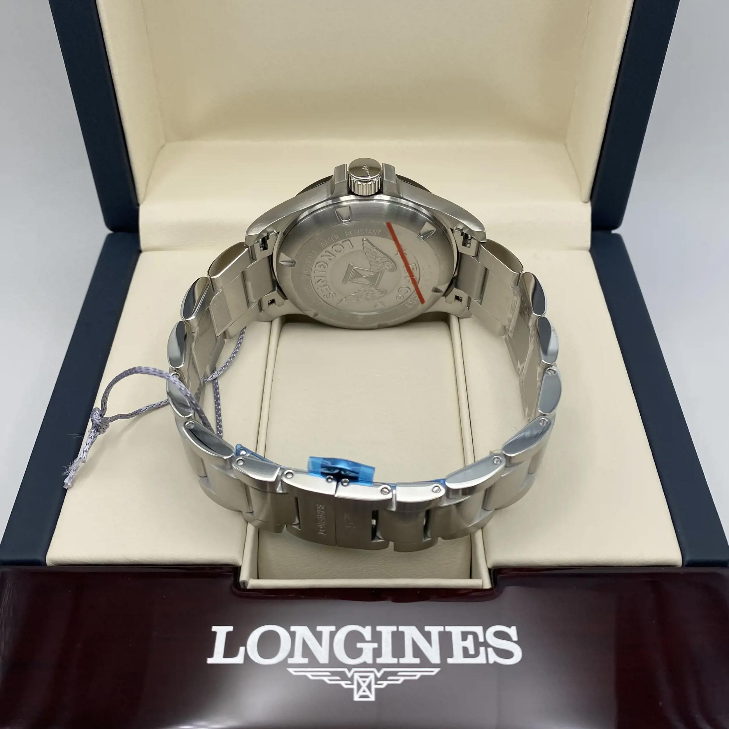 Longines Conquest V.H.P. 41mm Steel Ceramic Silver Dial Mens Watch