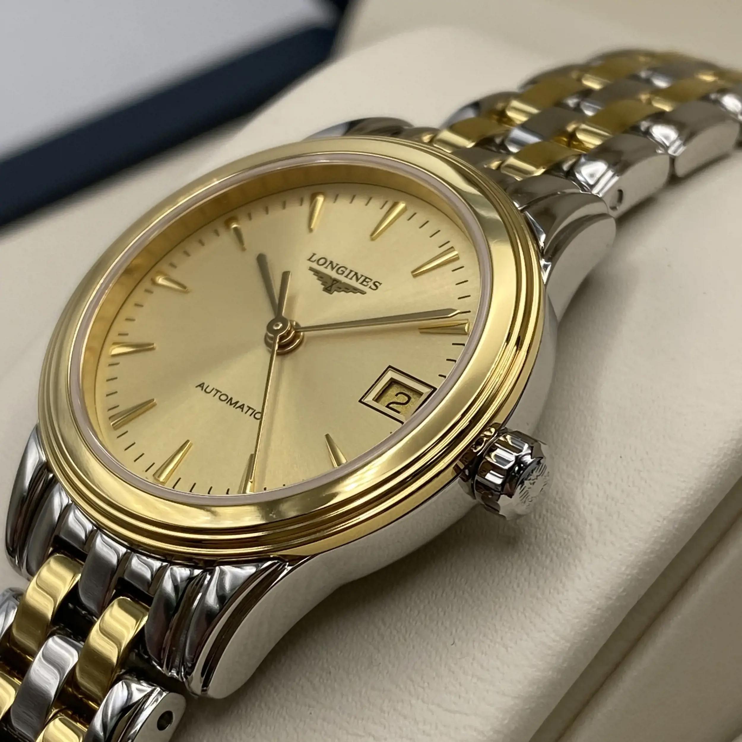 Longines Flagship 26mm Steel Champagne Dial Automatic Ladies Watch