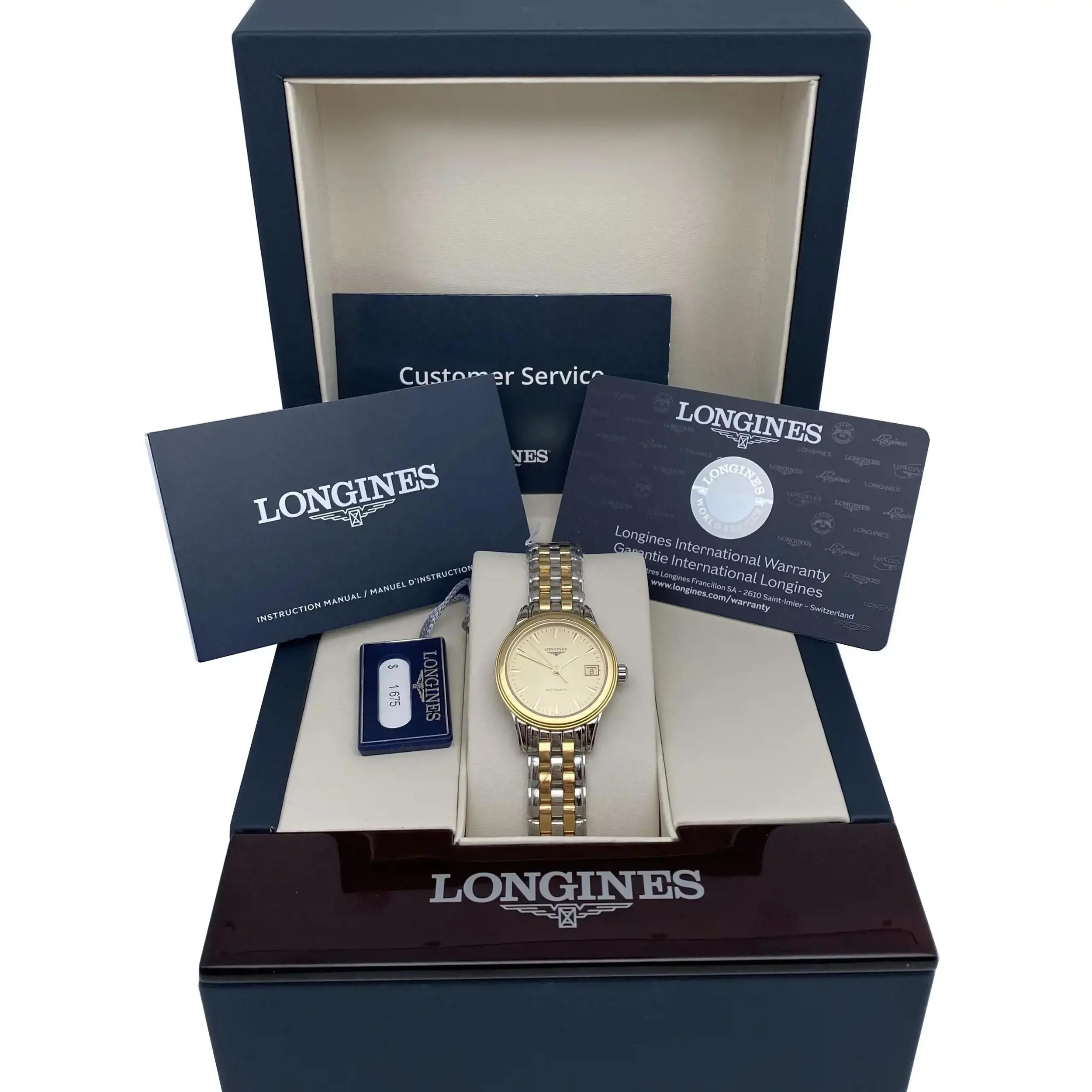 Longines Flagship 26mm Steel Champagne Dial Automatic Ladies Watch