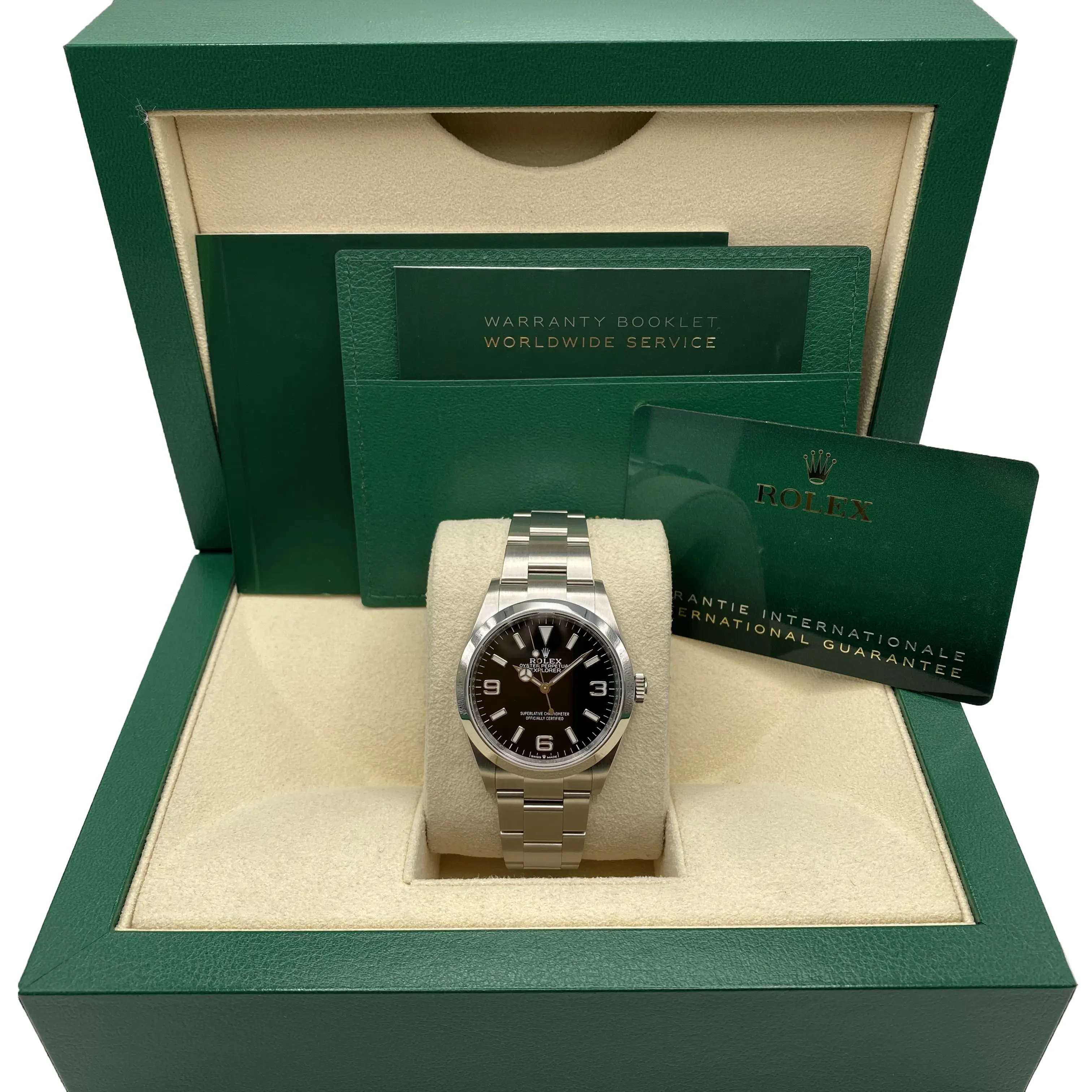 Rolex Explorer 36mm 124270 Steel Black Dial Automatic Watch Unworn
