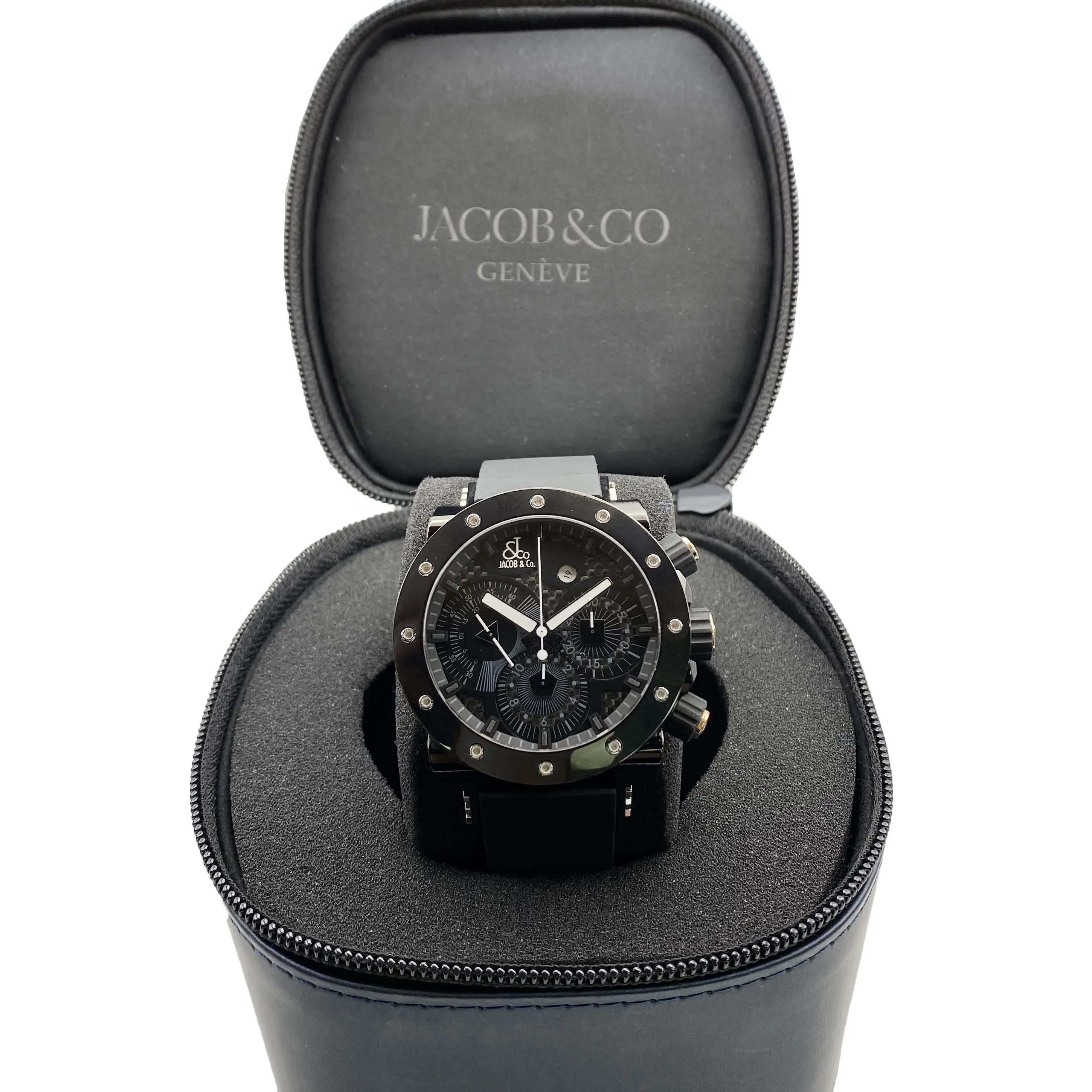 Jacob & Co Epic II Chronograph Steel PVD Carbon Fibre Dial