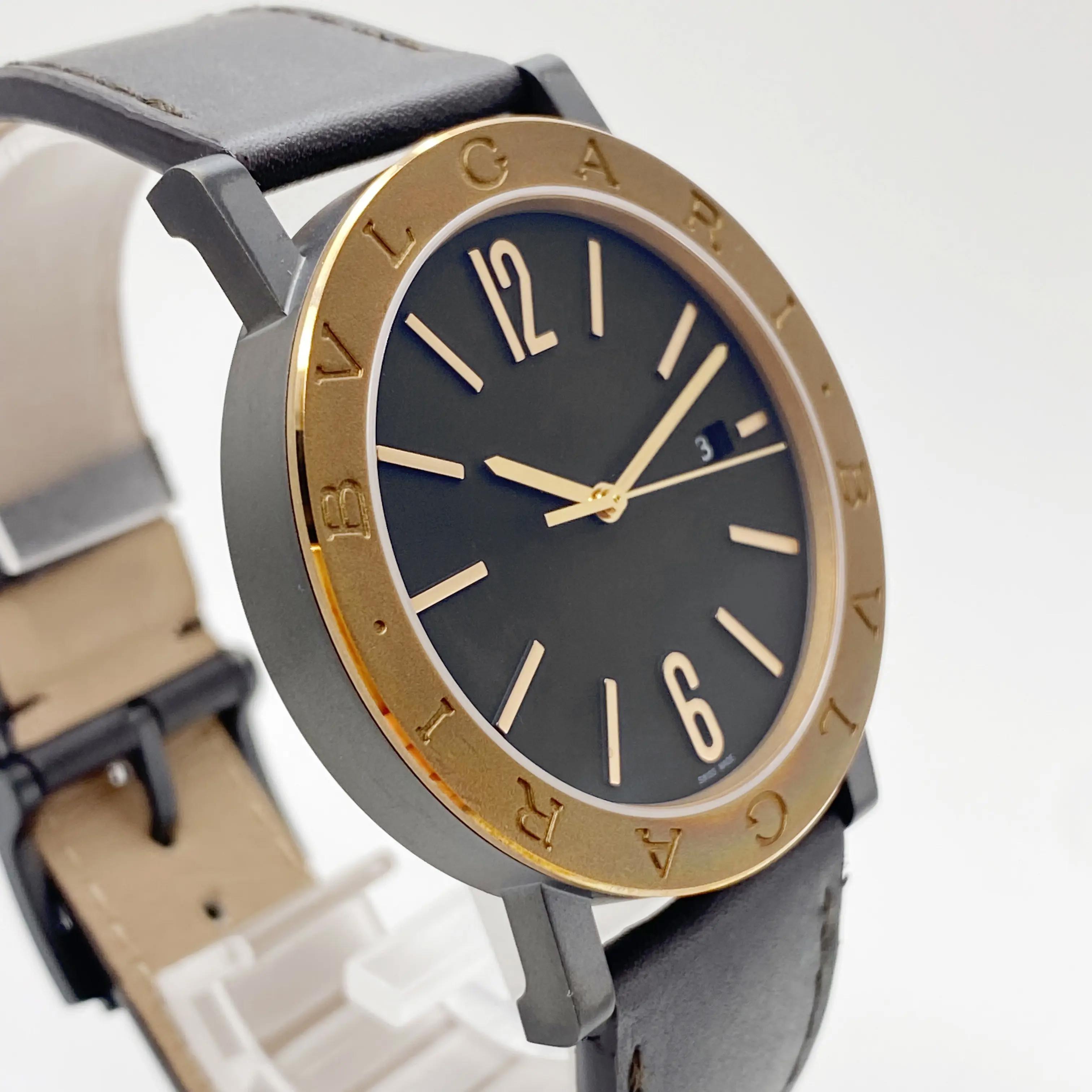 Bvlgari Solotempo 41mm Steel Bronze Bezel Black Dial Automatic Men