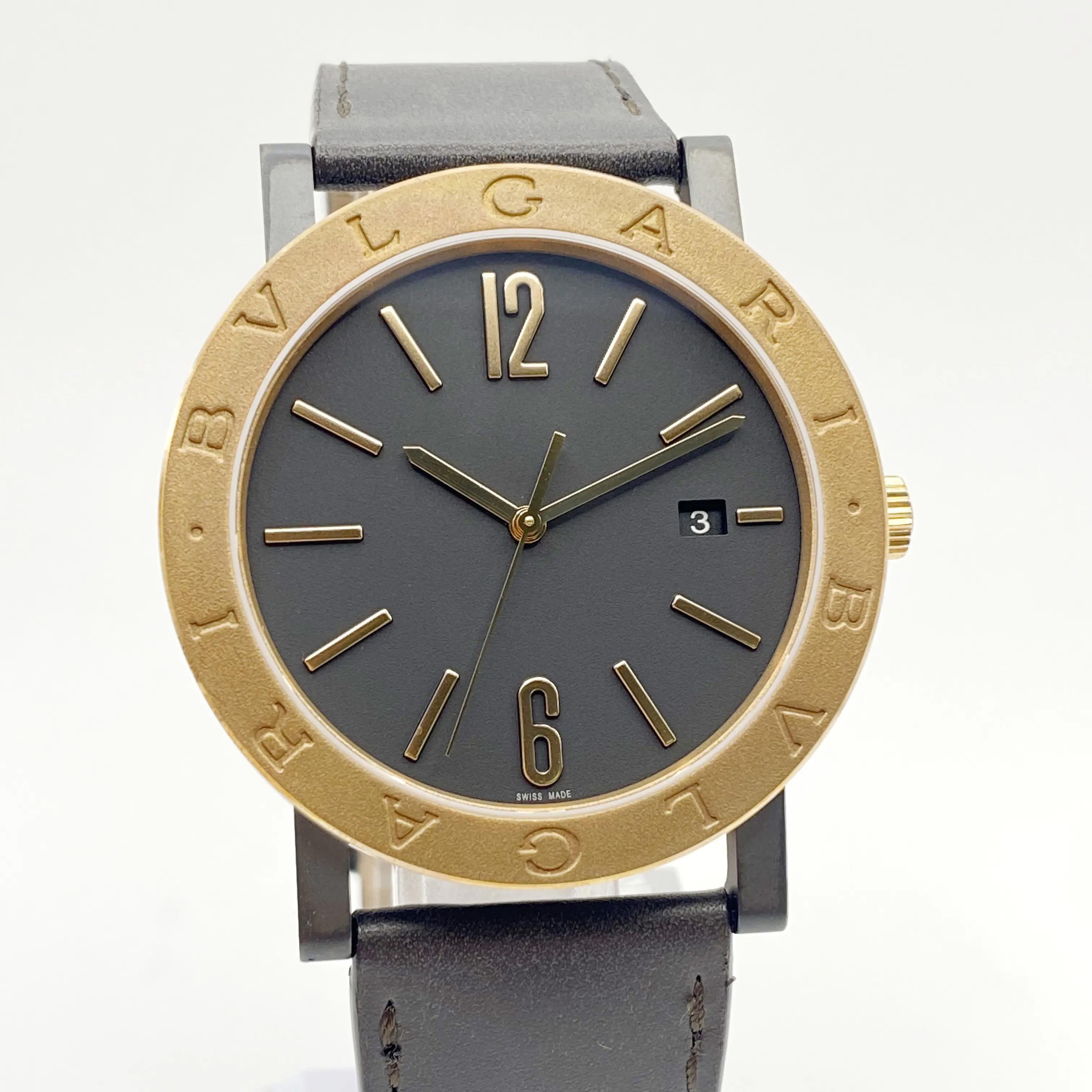 Bvlgari Solotempo 41mm Steel Bronze Bezel Black Dial Automatic Men