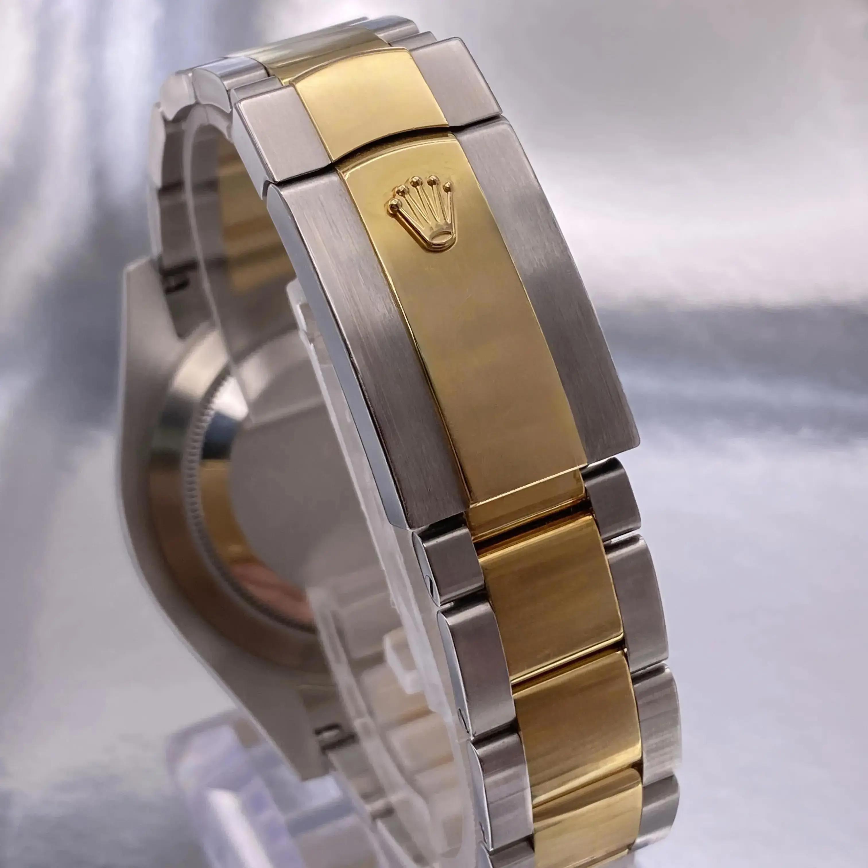Rolex Datejust II 116333 Yellow Gold Steel Roman Black Dial