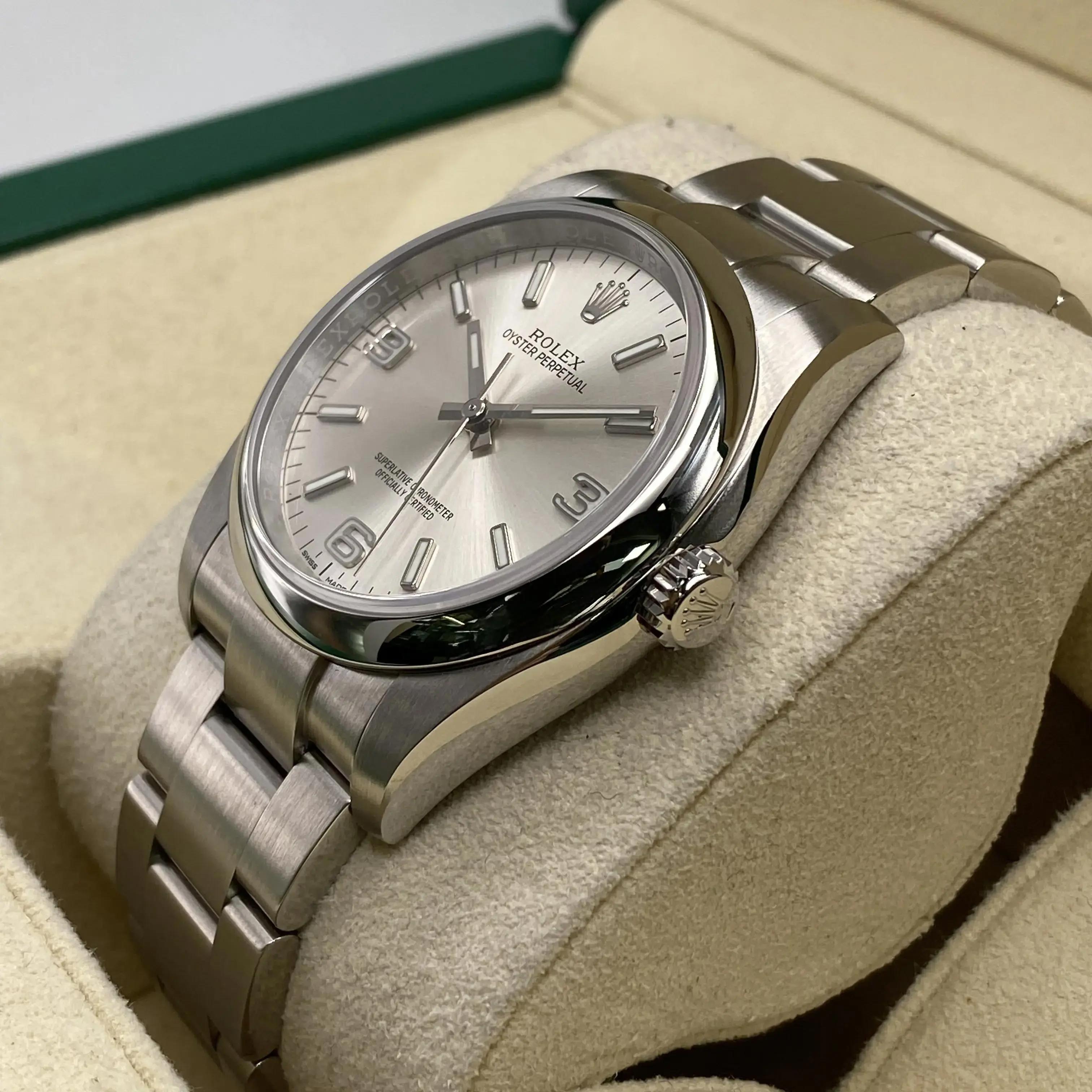 Rolex Oyster Perpetual 36mm 116000 Steel Silver Stick Dial Mens