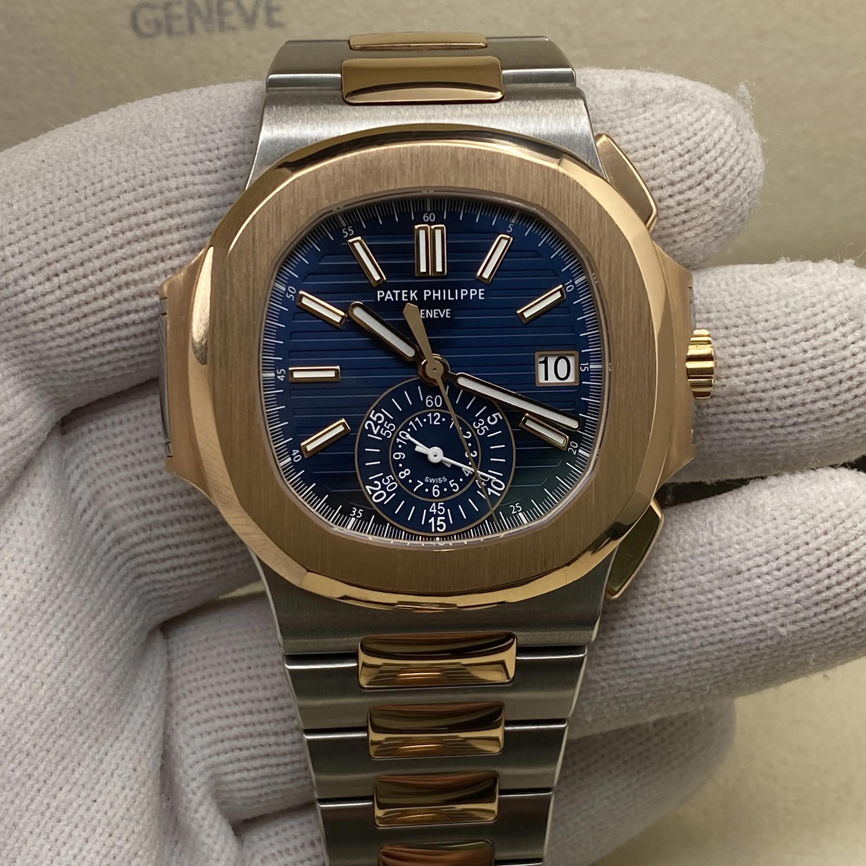 PATEK PHILIPPE カフリンクス ロゴ 大ぶり ダークブルー ゴールド PATEK PHILIPPE カフリンクス ロゴ 大ぶり ダークブルー ゴールド