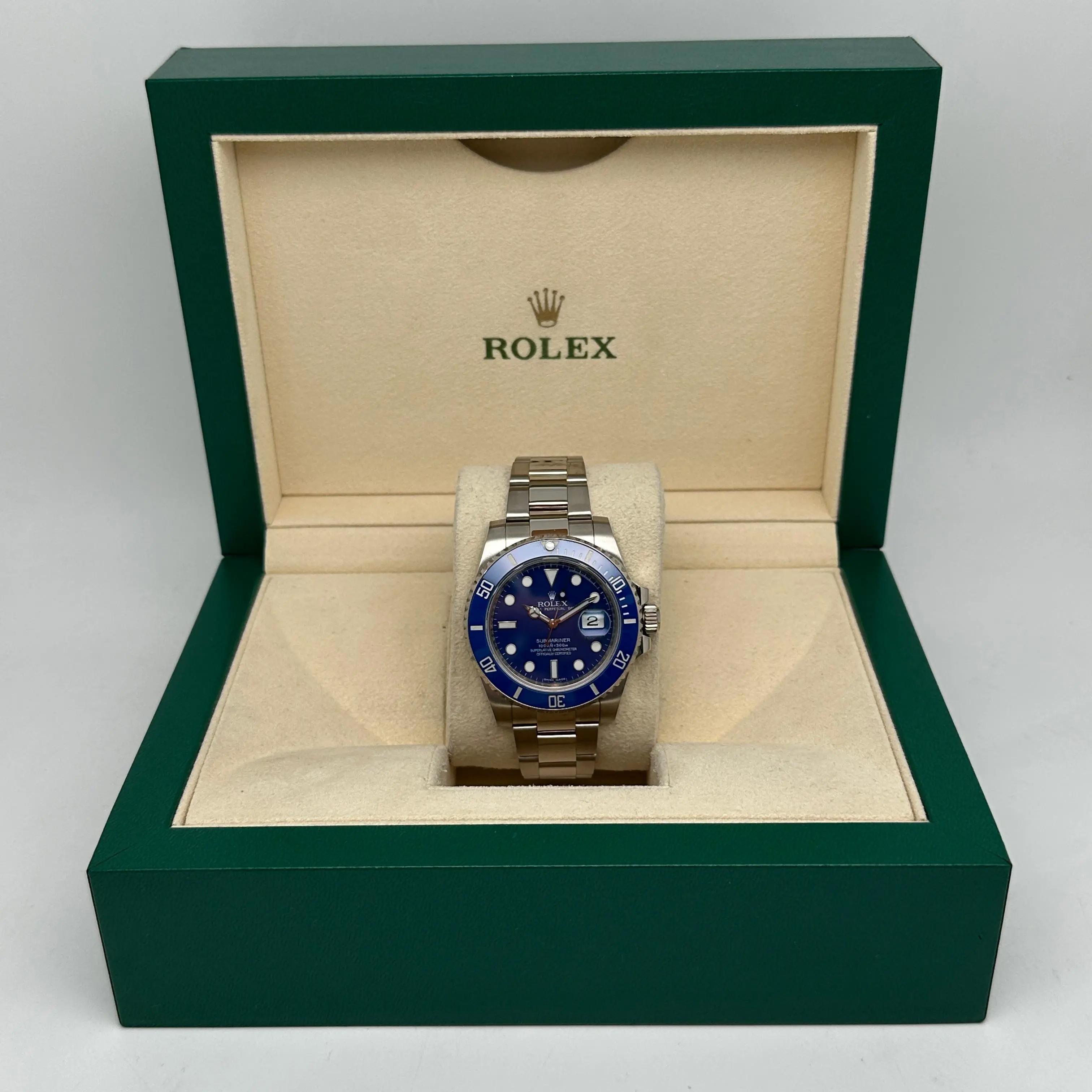 Rolex Submariner Smurf 116619LB 40mm 18K White Gold Blue Dial
